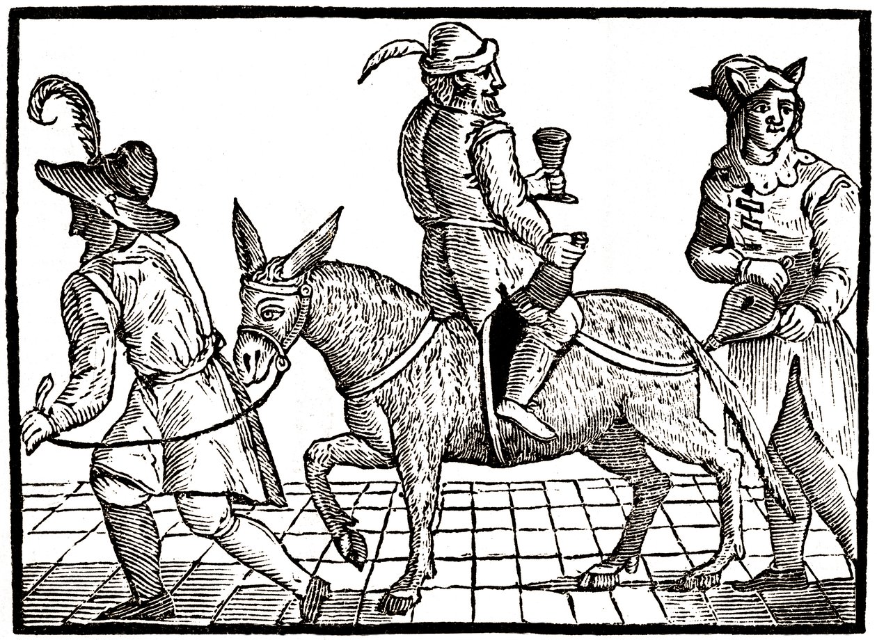 Cortexo de entroido cun &apos;Fou&apos; &apos;Soufflacul&apos;&apos;