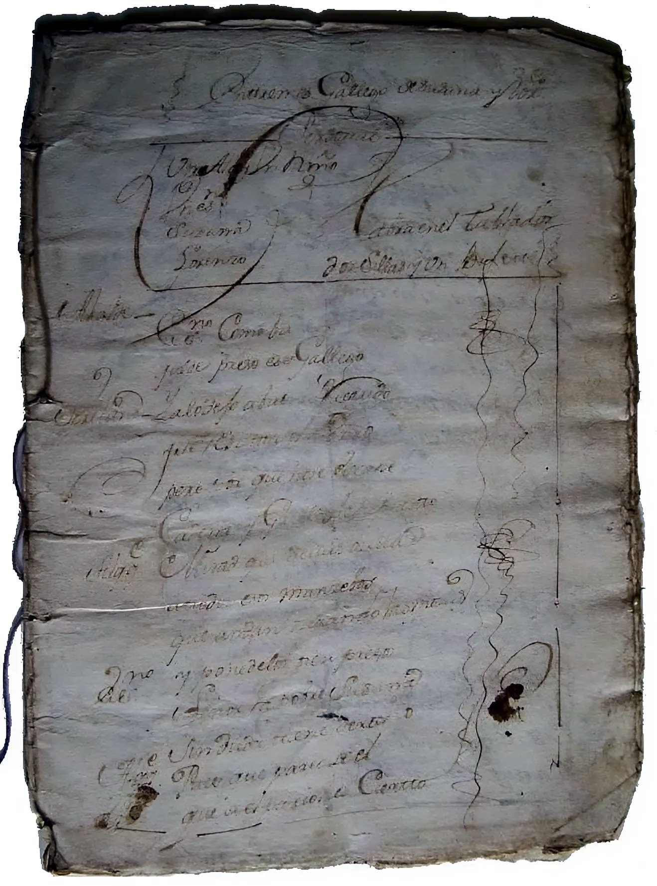 Manuscrito del Entremés gallego de Susana y Lorenzo